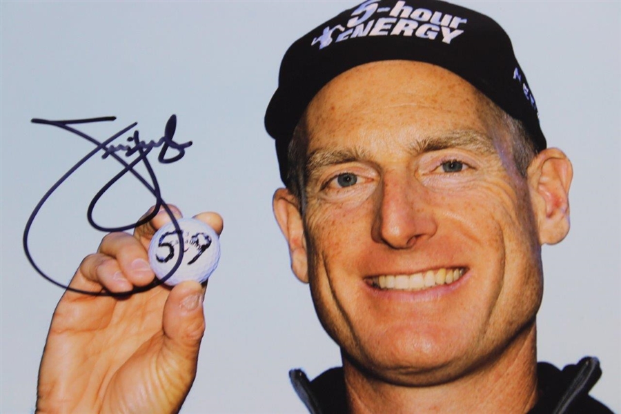 Jim Furyk Signed Holding 59 Golf Ball 8x10 Photo PDS/DNA #U79488