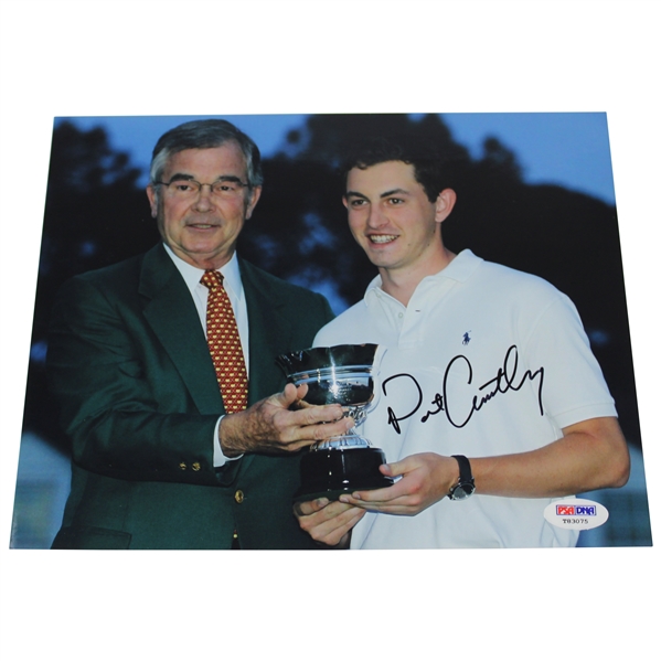 Patrick Cantlay Signed Receiving Masters Low Amateur Silver Cup 8x10 Photo PSA/DNA #T83075