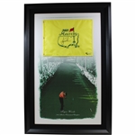 Tiger Woods Signed 2005 Masters Flag UDA Ltd Ed #443/500 Deluxe Framed Display BAK#13216