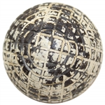 Late 1880s to 1895 Molded Mesh Line Cut Gutty Golf Ball