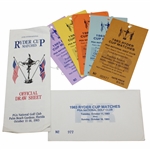 1983 Ryder Cup at PGA National Golf Club Ticket Set w/Envelope & Draw Sheet