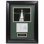 Adam Scott Signed Masters Scorecard Deluxe Presentation - Framed JSA ALOA