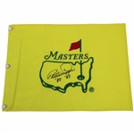 Bernhard Langer Signed Masters Undated Embroidered Flag with Years Won JSA ALOA