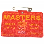 1972 Masters Tournament SERIES Badge #6459 - Jack Nicklaus Winner