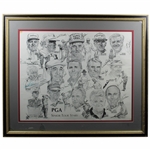 Arnold Palmer, Player & others Multi-Signed PGA Senior Tour Stars Print - Framed JSA ALOA