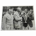 Champion Bobby Jones 1929 US Open at Winged Foot GC Trophy Ceremony Press Photo