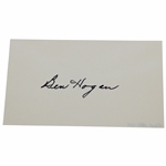 Ben Hogan Signed 3x5 Card JSA ALOA