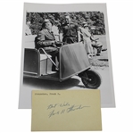 Bobby Jones Press Photo w/Frank Stranahan Plus Frank Stranahan Signed 3x5 JSA ALOA