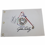 John Daly Signed John Daly Lion Logo Embroidered Flag JSA ALOA