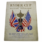 1933 Ryder Cup at Southport and Ainsdale Official Souvenir Program