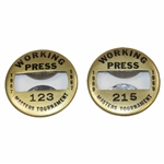 1967 & 1969 Masters Working Press Badges