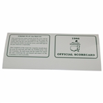 1986 Masters Tournament Official Scorecard