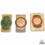1987, 1988 & 1990 PGA Seniors Championship Contestant Badges/Clips