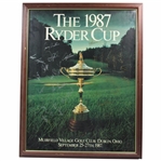 1987 Ryder Cup Poster Signed By Both Teams - Framed JSA ALOA