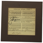 Ben Hogan & Jack Nicklaus Signed Replica of Their 1966 Final Round Scorecard JSA ALOA