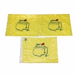 2007, 2008 & 2009 Masters Tournament Embroidered Flags - New In Package