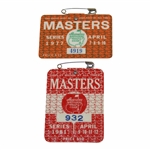 1977 & 1981 Masters Tournament SERIES Badges - #4919 & #932 - Tom Watson Winner