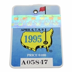 1995 Masters Tournament SERIES Badge - Tiger Debut & Crenshaw Win - Damaged