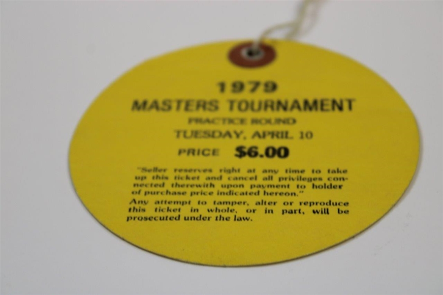 1979 & 1980 Masters Tournament Tuesday Practice Round Tickets