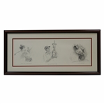 Tiger Woods Ltd Ed 1994, 1995 & 1996 Amateur Victories Lithograph #14/950 - Framed