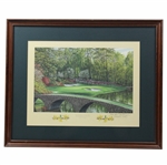 1999 Augusta National Golf Club The 12th Hole "Golden Bell" Linda Hartough Print - Framed