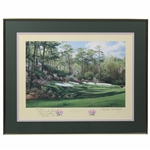 1999 Augusta National Golf Club The 13th Hole "Azalea" Linda Hartough Print - Framed