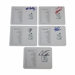 Fuzzy Zoeller, Bob Goalby, Nick Faldo, Larry Mize & Craig Stadler Signed Augusta Scorecards JSA ALOA