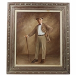 Original Oil on Canvas Painting of Ben Sayers by Football HOF T. McDonald - Framed