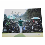 Adam Scott Signed 2013 Masters Green Jacket in the Rain 8x10 Photo JSA #MM58567