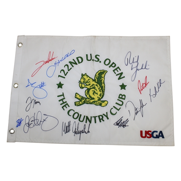 Champ Fitzpatrick & Major Champs Signed 2022 US Open Embroidered Flag JSA ALOA
