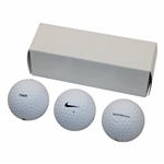 Tiger Woods Sleeve of Three Prototype Nike Tiger Tour Accuracy TW Golf Balls