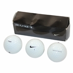 Tiger Woods Sleeve of Three Nike Tiger One Platinum TW Golf Balls