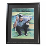 Tiger Woods Eyeing Putt May 2004 Print
