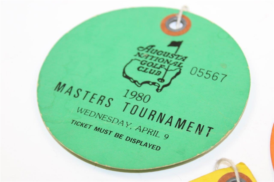 1980, 1981 & 1982 Masters Tournament Wednesday Par-3 Tickets