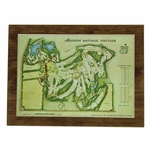 Gay Brewers 1968 Augusta National Masters Players Gift Layout Plaque 