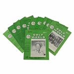 Ten (10) Various Golf World Magazines - 1952 & 1954 - Belonged to Mark McCormick