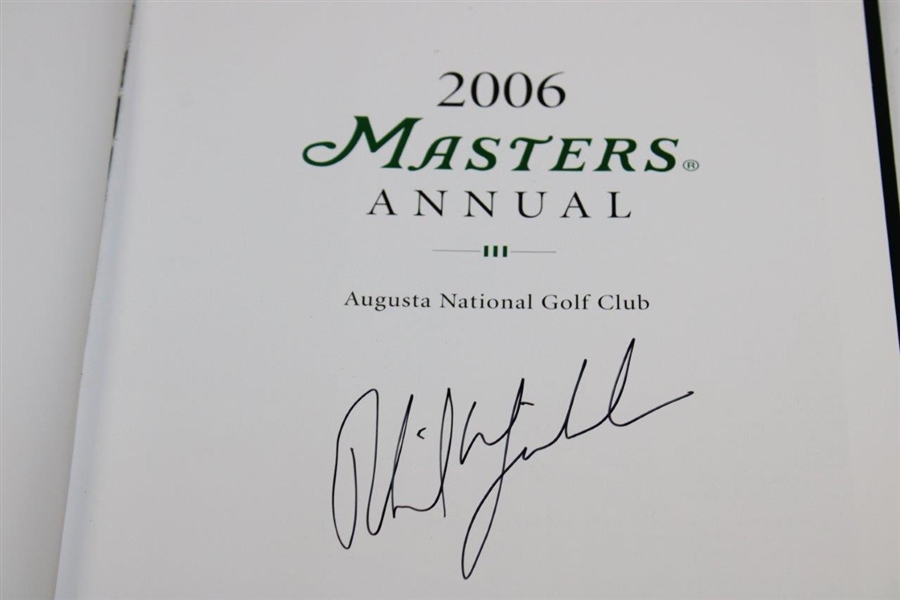 Phil Mickelson Signed 2006 Masters Tournament Green Annual Book JSA ALOA