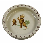 Vintage Grimwade’s Ltd. Ceramic Bears Playing Golf with Alphabet Around Perimeter Dish