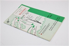1960 Masters Tournament Spectator Guide - Arnold Palmer Winner