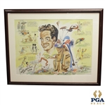 1952 Australian Tour Caricature of Paul Hahn by Artist Tony Zafty