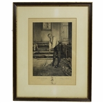 1915 Dendy Sadler James Dobie Original Signed Golf Print A Little Practice