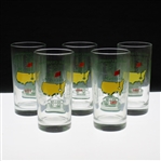 2000, 2003, 2004, 2006 & 2007 Masters Tournament Commemorative Glasses
