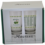 Pair of 2018 Masters Tournament Commemorative Glasses in Original Box