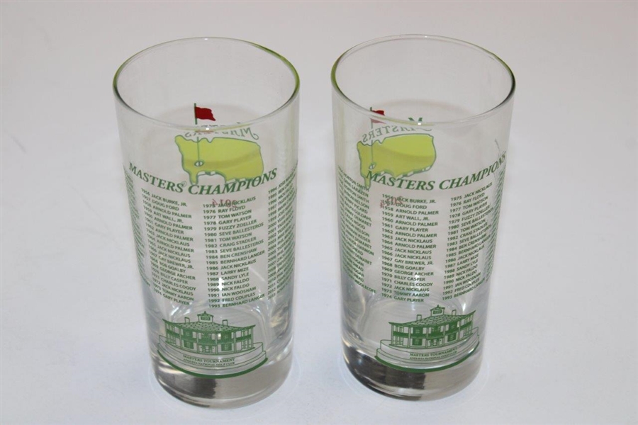 Pair of 2014 Masters Tournament Commemorative Glasses in Original Box