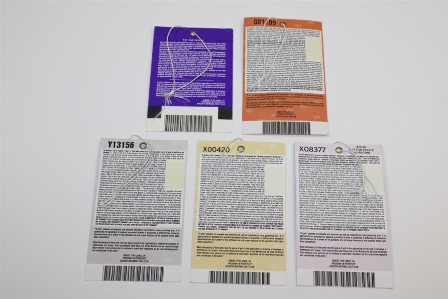1999, 2014, 2017, 2020 & 2022 Masters Tournament Tickets