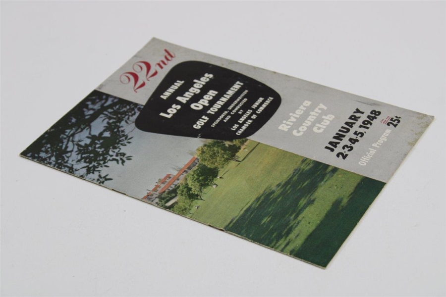 Ed Furgol's 1948 Los Angeles Open Golf Tournament Program - Ben Hogan Winner