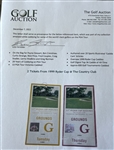 2 Tickets From 1999 Ryder Cup @ The Country Club