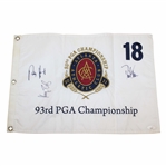 Bradley, Harrington & Toms Signed 2011 PGA at Atlanta Athletic Club Flag JSA #VV50060