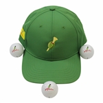 Golfoholics Green Unused Hat with Three (3) Golfoholics Logo Golf Balls