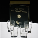 Grand Slam Champion Ltd Ed Crystal Rocks Glasses in Orig. Book Case - Nicklaus, Hogan, Sarazen & Player